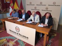Diputación de Valladolid renueva su colaboración con Cáritas, Cruz Roja y Banco de Alimentos contra la exclusión social