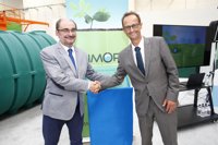 El presidente aragonés destaca el "ejemplo de compromiso" con el territorio de la empresa Simop