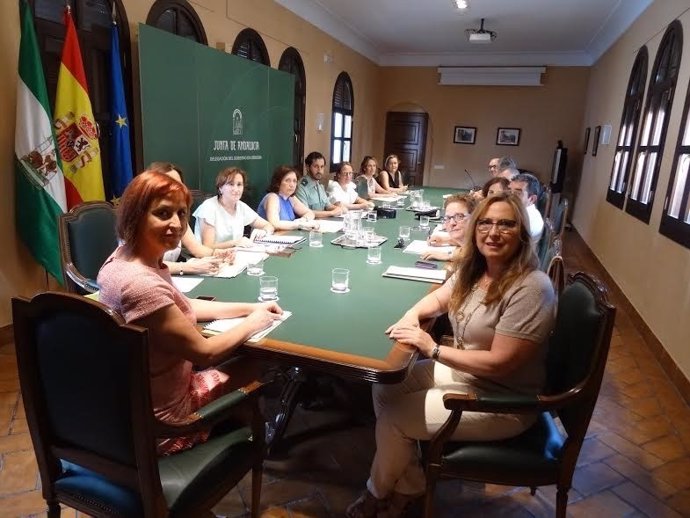 Díaz (izda.) y Luna (dcha.) durante la constitución de la comisión