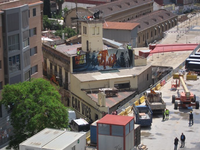 Can Vies el dia del desallotjament