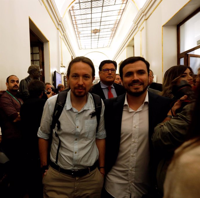 Pablo Iglesias y Alberto Garzón