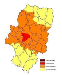 prealerta roja por incendios forestales en Valmadrid