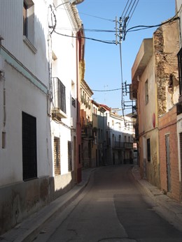 Una calle de la localidad de Grisén (Zaragoza)