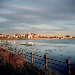 Vista de la aldea de El Rocío, Almonte (Huelva). 