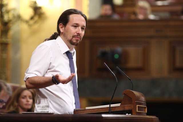 Pablo Iglesias en el debate de la moción de censura