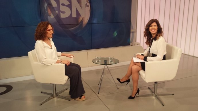 Nuria López (CCOO-A), en una entrevista en Canal Sur.