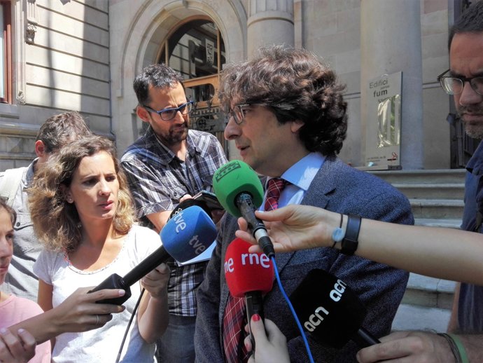 David Pérez (PSC) després de comparèixer com a testimoni en el cas Forcadell