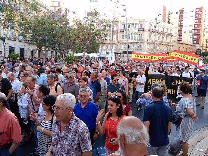 Protesta de la Mesa del Ferrocarril de Almería