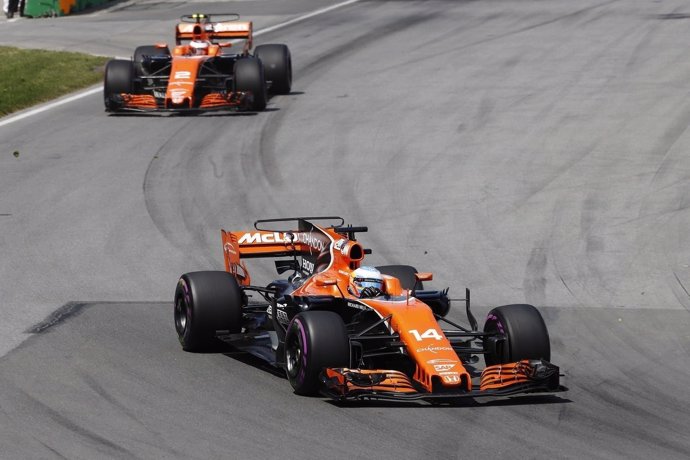 Fernando Alonso y Stoffel Vandoorne en Canadá (McLaren)