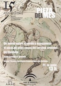 La cerámica verde y manganeso es la 'Pieza del mes' este domingo en el Museo Arqueológico de Córdoba