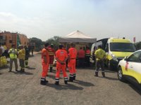 Realojadas hasta 750 personas evacuadas por el incendio forestal de Moguer