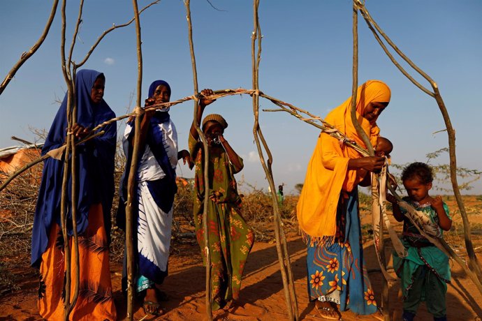 Desplazados somalíes en Baidoa
