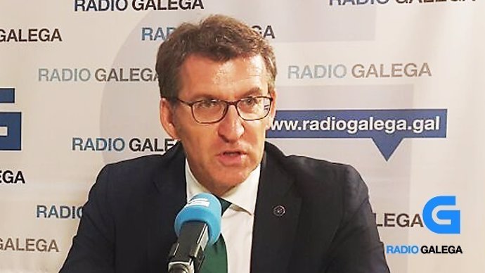 El presidente de la Xunta, Alberto Núñez Feijóo, en la Radio Galega