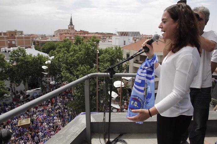 La alcaldesa Sara Hernández recibe al Getafe CF