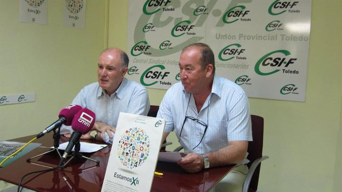 Responsables de CSIF en rueda de prensa           