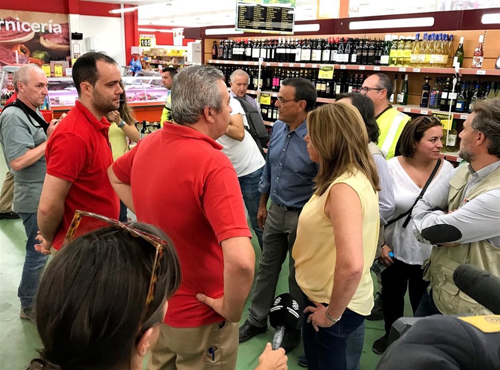 Ignacio Caraballo y la presidenta de la Junta, Susana Díaz. 