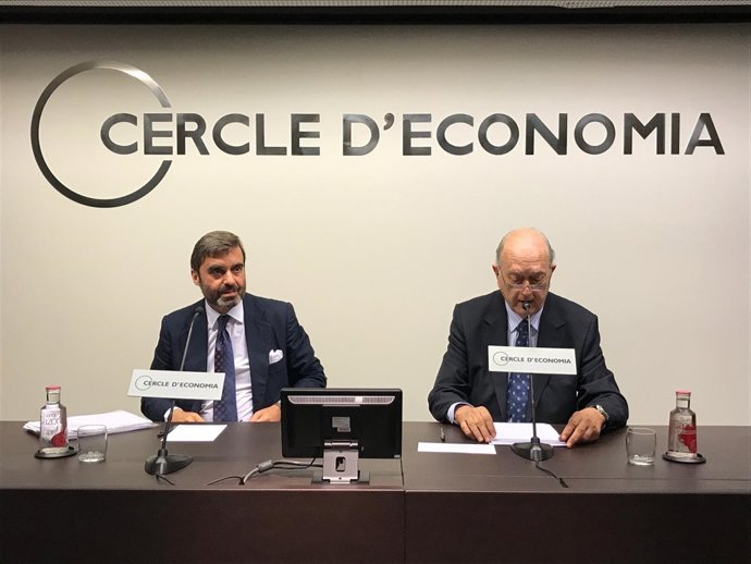 Embajador de España en la UE P.García-Berdoy, pte.Cercle d'Economía J.J.Bruguera