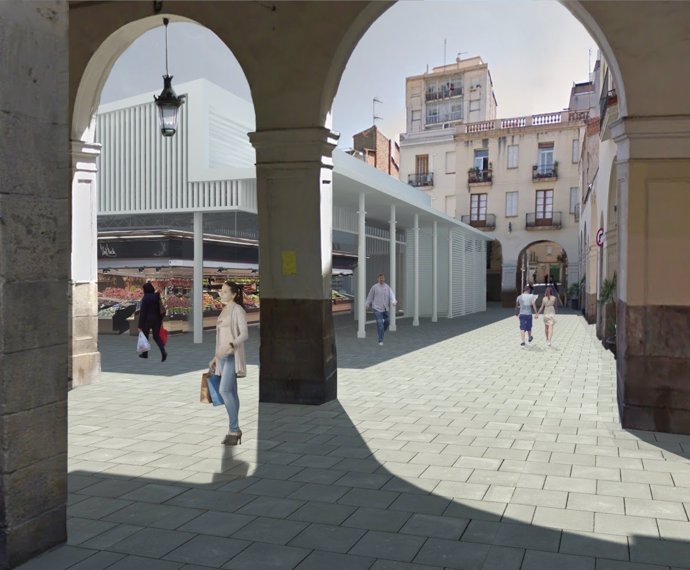 Imagen virtual del futuro Mercat de Sant Andreu de Barcelona