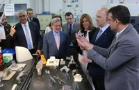 Moscovici visita Catec y conoce sus proyectos de tecnología aeroespacial