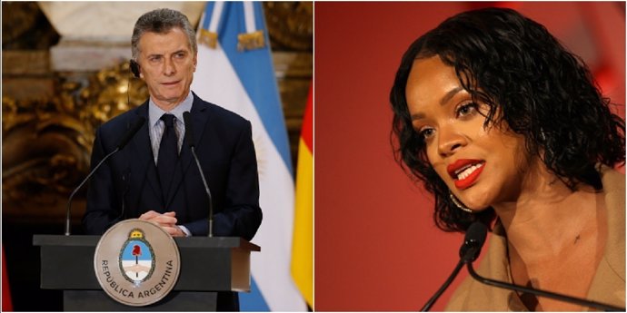 Rihanna le pregunta a Macri