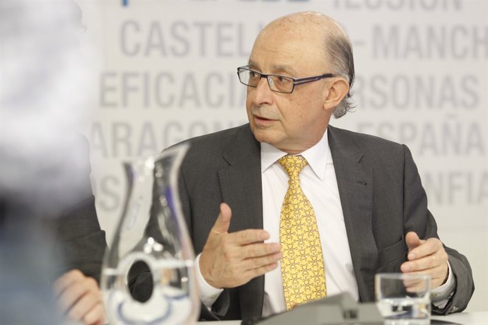Cristóbal Montoro en la reunió del Comitè Executiu Nacional del PP