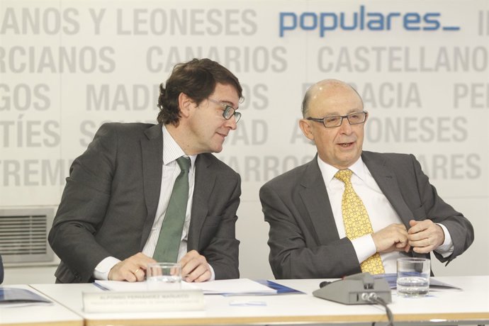 Cristóbal Montoro en la reunión del Comité Ejecutivo Nacional del PP