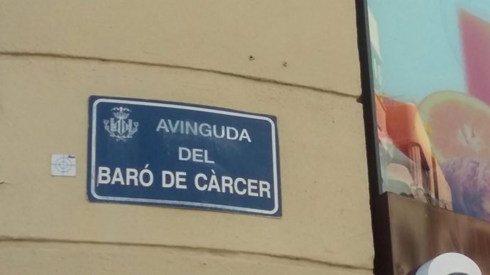 Avenida dle Barón de Càrcer, una de las que se sustituirá