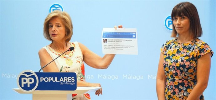 Oña con Ruth Sarabia sanidad málaga SAS criticas PP popular parlamentaria