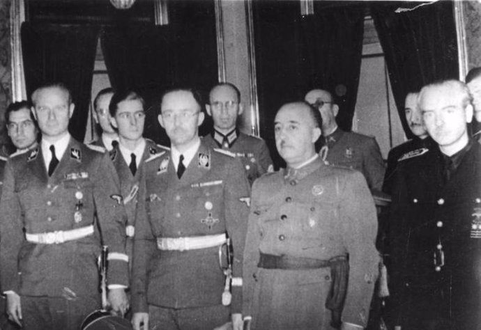 Empfang des Reichsfühers SS Himmler beim CaudilloWährend seines Aufenthaltes in