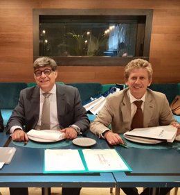 El consejero delegado de Recyclia, José Pérez, y el sec. Gral, Gonzalo Torralba