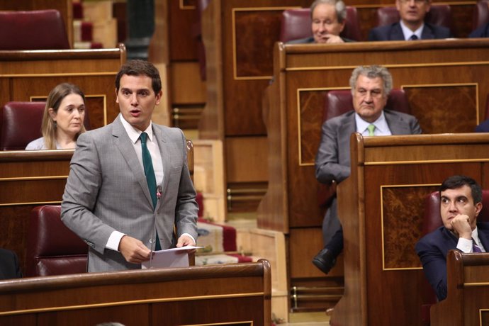 Albert Rivera durante la sesión de control al Gobierno en el Congreso