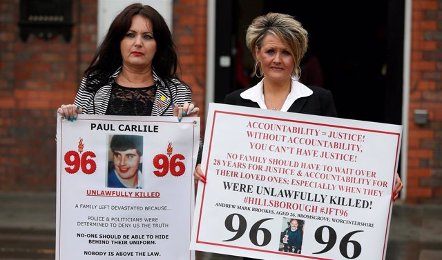 Familiares de la  tragedia de Hillsborough piden justicia
