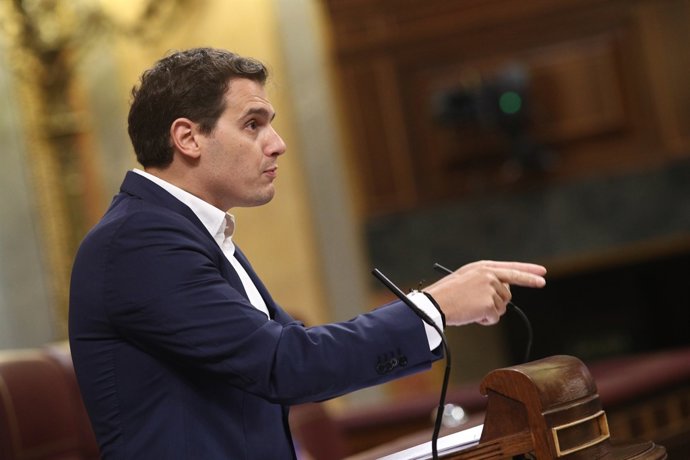 Albert Rivera al debat de la moció de censura contra Rajoy
