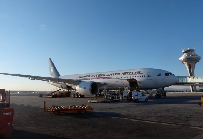 Avión de la aerolínea ecuatoguineana Ceiba Internacional