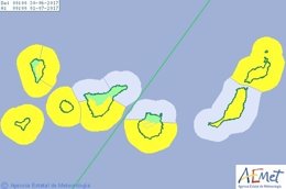 Riesgo amarillo en Canarias