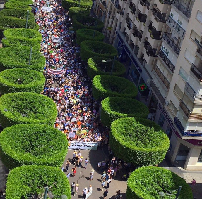 Manifestación en Almería contra el impuesto de sucesiones