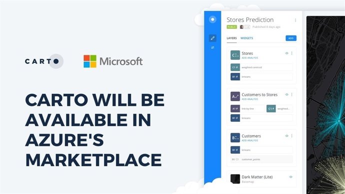 Alianza entre CARTO y Microsoft
