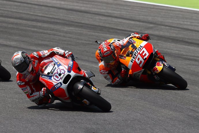 GP Italia, circuito de Mugello, Andrea Dovizioso,Marc Marquez.