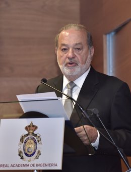 Carlos Slim durante su discurso