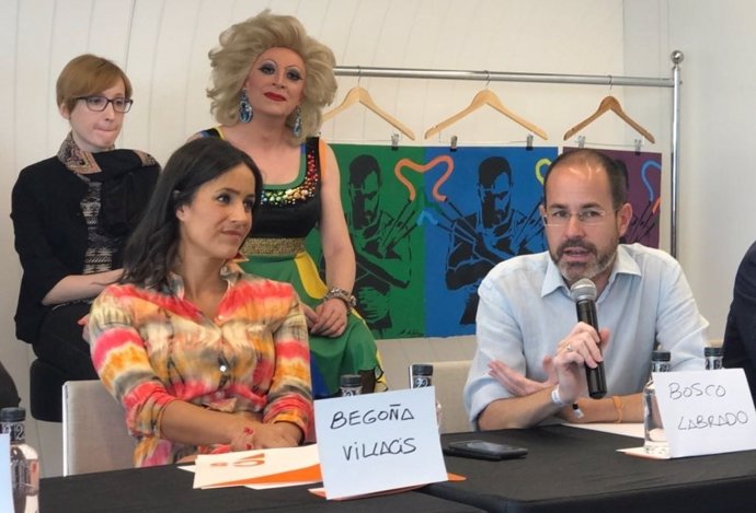 Begoña Villacís y Bosco Labrado en rueda de prensa