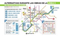 Arranca el lunes el cierre de la L5 de Metro con 4 lanzaderas y refuerzo de líneas de suburbano y EMT como alternativas
