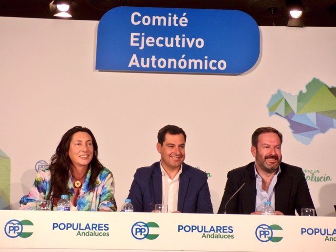 El presidente del PP-A, Juanma Moreno, en el Comité Ejecutivo Autonómico