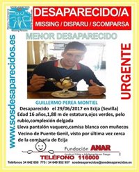 Buscan a un menor de 16 años desaparecido en Écija (Sevilla)