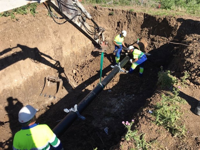 Trabajos de Aqualia en la red