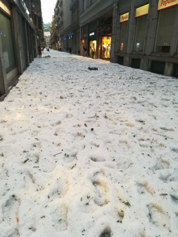 Granizo en Girona