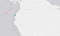 Registrado un terremoto de magnitud 6 en la costa de Ecuador