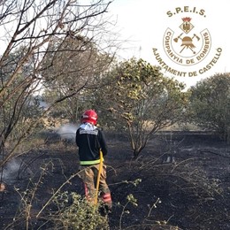El fuego quemó una hectárea de matorral