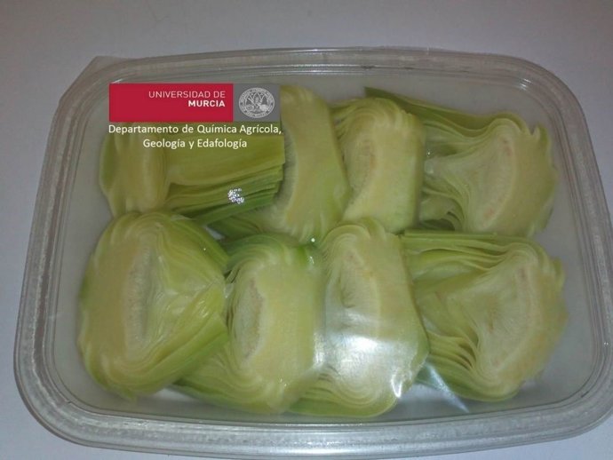 Imagen de las alcachofas laminadas