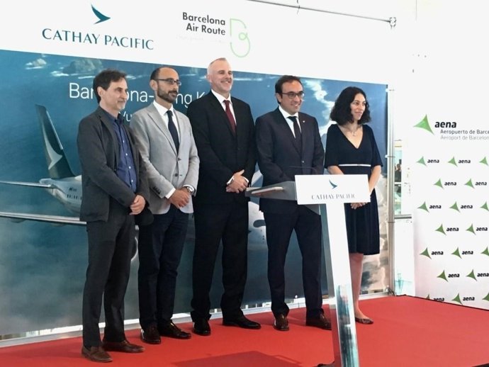 Inauguració del vol Barcelona-Hong Kong de Cathay Pacific