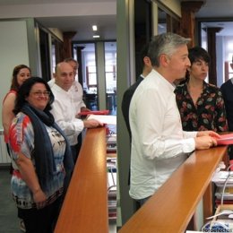 Caperos y Ocón en el momento de presentar avales